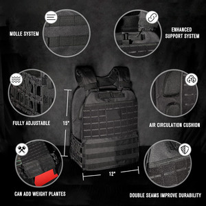 BSCI usine Premium OEM logo personnalisé Force Endurance Entraînement <span class=keywords><strong>fitness</strong></span> Course à pied Gilet de poids réglable - Product Image 4