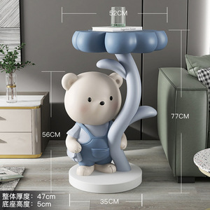 Vendita all'ingrosso calda decorazione per la casa orso statue ornamenti terra soggiorno decorazioni accessori per l'orso vassoio <span class=keywords><strong>stato</strong></span> - Product Image 6