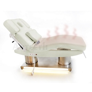 Lettino da massaggio di lusso letti per massaggio completo del corpo riscaldamento lettino Spa elettrico 4 motori lettino da massaggio elettrico regolabile