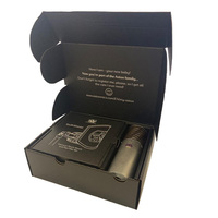 Boîte d'emballage en carton ondulé noir de luxe personnalisée avec logo pour perruques et extensions capillaires – Vente en gros
