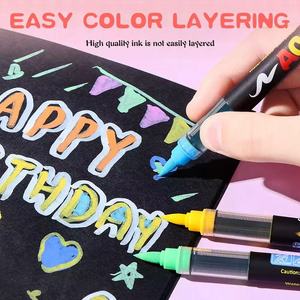 リバーシブルチップ水彩ペンセット 36色 中字 布用ペイントマーカー 布画用画材 - Product Image 4