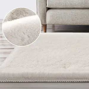 Kaninchenhaar flauschiger dicker rutschfester Plüschteppich gepolsterter Raum teppich Schlafzimmermatte flauschiger weicher Wohnzimmerteppich