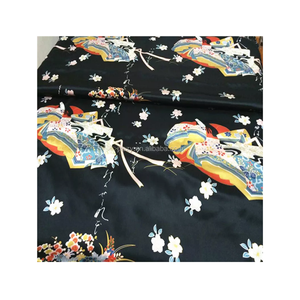 <span class=keywords><strong>Tissu</strong></span> en satin de soie imprimé à 100 % <span class=keywords><strong>pour</strong></span> <span class=keywords><strong>kimono</strong></span>, rideau de mariage et robe - Matériel textile d'ameublement respirant et écologique - Product Image 1