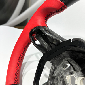 Volant en fibre de carbone forgé en forme de D personnalisé en Alcantara rouge pour <span class=keywords><strong>Lamborghini</strong></span> Huracan <span class=keywords><strong>EVO</strong></span> ISLERO MACH LP610-4 <span class=keywords><strong>Aventador</strong></span> Urus - Product Image 5