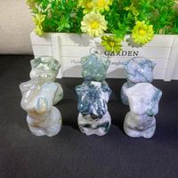 Modèle de déesse religieuse vintage 2025 en cristal, corps en agate mousse en gros pour l'artisanat décoratif en cristal