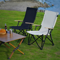 Chaise de camping pliable de loisirs d'extérieur Sea Dog à dossier haut, en acier au carbone, portable, chaise de plage, chaise de pêche, chaise lunaire Oxford