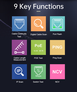 NOYAFA NF-8506 RJ45 CAT5 CAT6 Probador de Cables de Red, Rastreador de Cables, Probador PoE BT, Escáner IP, Buscador de Líneas - Product Image 3