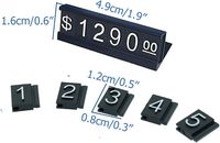 Etichette Cubo Prezzo in Metallo Lucidato Personalizzate YinLiang, Regolabili con Numeri Grandi, Facili da Montare, Multiuso per Esposizione Prezzi Auto Usate