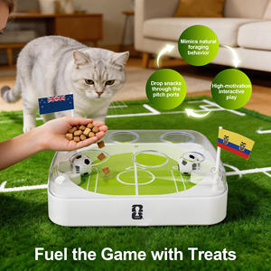 Jouet pour animaux de compagnie officiel de la Coupe du monde <span class=keywords><strong>FIFA</strong></span>, terrain de football électronique interactif, jeu de chat avec des balles de football infusées à l'herbe à chat - Product Image 4