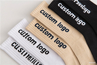 Chaussettes de sport pour hommes, couleur unie, design élégant, respirantes, de qualité supérieure, pour le tennis, avec logo personnalisé