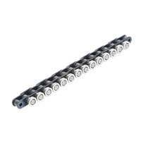 Chaîne de convoyeur industrielle en acier avec rouleau de guidage latéral à 3 points 06B/08A/10A pour soudage par ondes en ligne enfichable