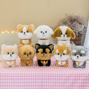 Jouet en peluche ultra doux Kawaii pour chien avec cordon porte-bonheur rouge et breloque paix dorée, série mignonne Chibi Shiba Pomeranian <span class=keywords><strong>Corgi</strong></span> pour cadeau - Product Image 6