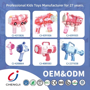 Pistola de burbujas Chengji 2025 niños 32 agujeros verano al aire libre jabón agua juego un clic inicio máquina de burbujas - Product Image 5