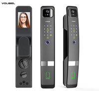 Serrure de porte intelligente à reconnaissance faciale, antivol de maison, serrure automatique à empreintes digitales, serrure à mot de passe d'entrée avec Peep