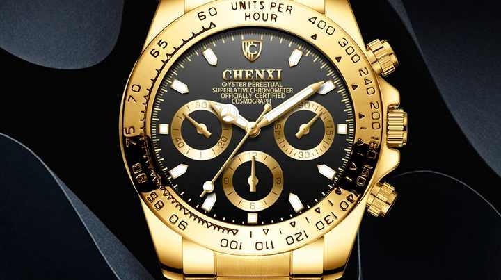 CHENXI 086 Men's Gold Watch - Luxury Quartz Wristwatch