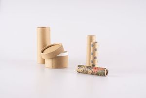 บรรจุภัณฑ์เครื่องสำอางแบบขายส่งที่เป็นมิตรกับสิ่งแวดล้อม กระปุกใส่แป้งแบบเป็นมิตรต่อสิ่งแวดล้อม หลอดบรรจุภัณฑ์แบบรีไซเคิล หลอดกระดาษแข็ง หลอดกระดาษคราฟท์ - Product Image 1