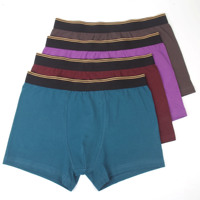 Boxers pour hommes en coton et élasthanne de qualité supérieure, couleur unie, doux et respirants, avec logo personnalisé, taille élastique et poche de maintien, vente en gros