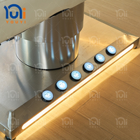 Lit de salon de beauté en cuir PU avec base en acier inoxydable, lit de massage spa, lit facial adapté aux salons de beauté