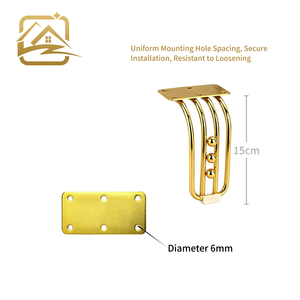Fournisseurs d'usine en gros : Pieds de canapé dorés de 15 cm, type griffe avec bille en acier, pieds de meubles modernes pour salon - Product Image 3