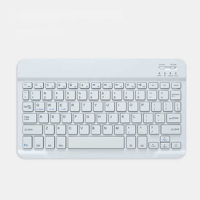 Universal Rechargeable Wireless Blue Tooth Keyboard for Tablet Computer, Compatible with Windows, IOS, Android - Slim & Compact