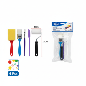 Set di rulli e spazzole in spugna da 4 pezzi per progetti di pittura e artigianato per creatività e immaginazione - Product Image 2
