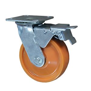 Ruedas giratorias de acero PU sólido sin óxido para trabajo pesado Carro industrial y carro para rueda recubierta de teflón - Product Image 3