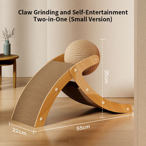 Milieuvriendelijk Kattenkrabbord Groot Golfpapier En Cisalpino-Bal Van Vloer Tot Plafond Kattenboom - Product Image 5