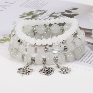 Fashion Jewelry <b>Beaded</b> <b>Bracelets</b> Set Multicolor Crystal Charms Bohemian Style Unisex Gift Made In China - Product Image 4