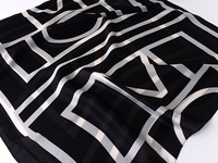 Châles Longs en Soie de Luxe pour Femmes, Fabrication de Marque, Imprimés à Lettres, Écharpes et Hijabs Longs en Soie