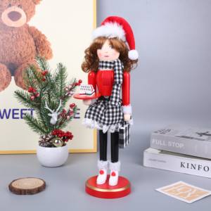 <span class=keywords><strong>Soldados</strong></span> Decorativos <span class=keywords><strong>Navideños</strong></span> Femeninos de Diseño Moderno, Cascanueces de Madera de 38 cm, Muñeca Artesanal, Juguete Clásico, Regalo para Niñas - Product Image 5