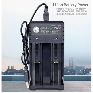 Nuovo Caricabatterie USB Intelligente a 2 Slot per Batterie Li-Ion 3.7V 14500 16340 16650 14650, Marca <span class=keywords><strong>BMAX</strong></span>, Caricatore Doppio DC 4.2V - Product Image 5