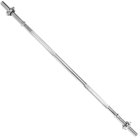 Barre de musculation droite de 150 cm pour salle de sport à domicile, barre standard chromée, poids libres pour la musculation