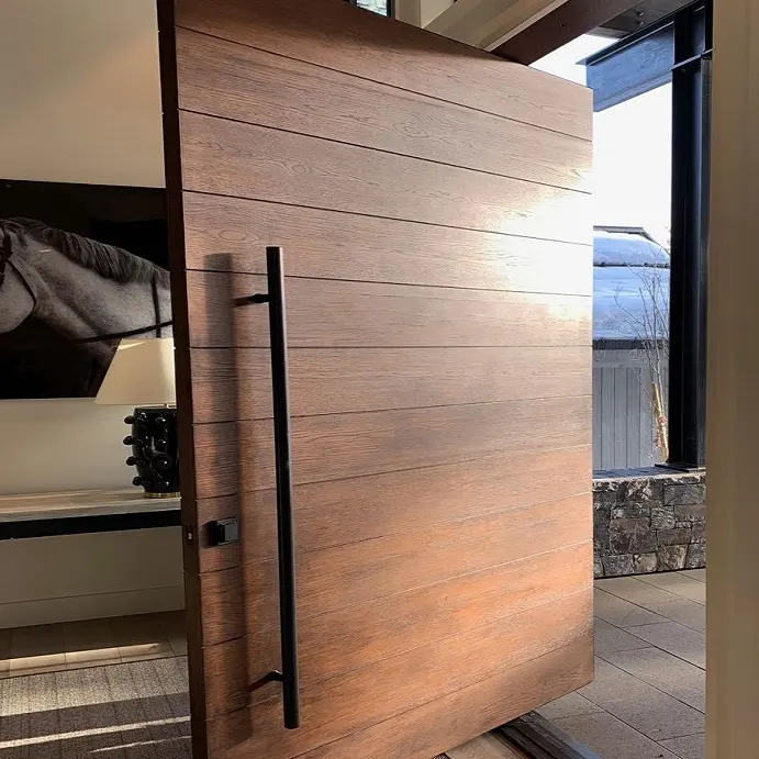 木製ドア外部玄関スイング無垢材