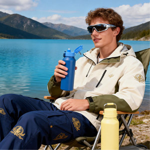 Northfox Nouveau Design Thermos à Double Paroi en Acier Inoxydable 24oz avec <span class=keywords><strong>Bouchon</strong></span> à <span class=keywords><strong>Paille</strong></span> et Poignée pour la Salle de Sport et les Voyages – Vente Flash - Product Image 6