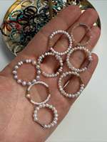 Mode hand gefertigten Schmuck Naturstein Ring Glass amen Spacer Perlen für Frauen Boho Heil kristall und echte Perlen Perlen Ring