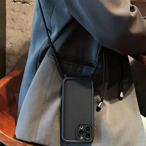 เคสโทรศัพท์สำหรับ <span class=keywords><strong>iPhone</strong></span> 16 14 13 15 PRO MAX 12 11 x XR XS <span class=keywords><strong>plus</strong></span> <span class=keywords><strong>SE</strong></span> <span class=keywords><strong>2022</strong></span> Crossbody ปรับได้เชือกเส้นเล็กกรอบนุ่ม - Product Image 3