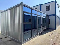 Casa Contenedor Desmontable con Estructura de Acero Ligero y Panel Sándwich, Tecnología de Rotura Térmica para Campamentos Laborales en Climas Cálidos