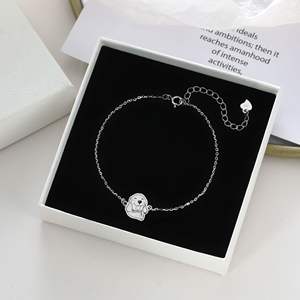 Dropshipping S925 Argent Chat Chien Pet Mémorial Photo Personnalisation Bracelet Plaqué Or pour Fêtes - Product Image 5