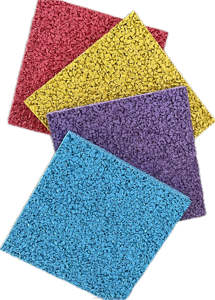 Dalles de sol en caoutchouc EPDM écologiques, antistatiques et antidérapantes pour pistes extérieures, terrains de jeux et tapis de protection en caoutchouc pour gymnases - Product Image 3