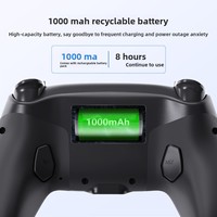 P4290 Private Mold P4 Wireless Game Controller Mendukung Komputer PC Dilengkapi Pencahayaan Berwarna-warni Dilengkapi Motor Ganda Bawaan