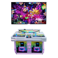 Machine de jeu de pêche à 2 places à pièces avec accepteurs de billets et imprimante Dragon King Shooting Fish Table