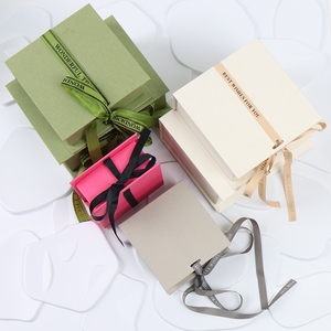 Luxury Designs <b>Book</b> Style Magnetic Jewelry Packaging <b>Box</b> with Ribbon - Product Image 3
