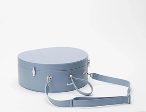 Estuche de lujo redondo para sombrero de vaquero, caja de exhibición para envío, bolso cruzado de cuero para mujer, cajas de embalaje para sombreros con tapas de espejo - Product Image 5