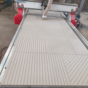 แผ่นไฟเบอร์ซีเมนต์แกะสลัก <span class=keywords><strong>3</strong></span> มิติ แบบกำหนดเอง ลายคอนกรีต สำหรับบุผนังภายในแบบมีร่องพร้อมเส้นเงา - Product Image 2