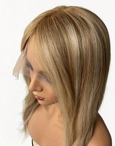 Peluca Lista para Enviar, Venta al por Mayor, Peluca Completa Hecha a Mano, Cabello Virgen Natural, Color Ceniza, Peluca Médica para Mujeres con Cabello Fino - Product Image 2