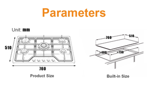 Custom ALL all'ingrosso 5 cinque cina fornelli a <span class=keywords><strong>Gas</strong></span> <span class=keywords><strong>Gas</strong></span> fornelli fornelli a <span class=keywords><strong>Gas</strong></span> fornello a <span class=keywords><strong>Gas</strong></span> Wok bruciatore 760mm elettrodomestici da incasso cucina casa - Product Image 3