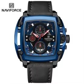 Nuevo Reloj NAVIFORCE 8067 Deportivo de Moda para Hombre, Reloj de Pulsera Deportivo Original de Cuarzo Resistente al Agua con Correa de Cuero para Hombre 2025 - Product Image 6