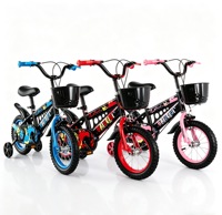 Vélo pour enfants Dinosaure avec frein à disque, roues d'apprentissage lumineuses à LED, sécurité anti-basculement, panier avant en plastique