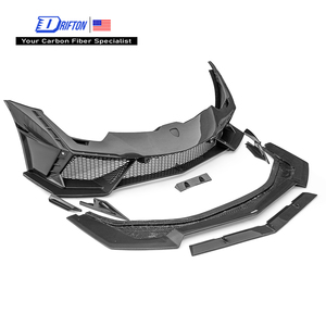 กันชนหน้าคาร์บอนไฟเบอร์แท้ DRIFTON พร้อมชุด Splitter สำหรับ Lamborghini Huracan LP610 LP580 EVO Tecnica - Product Image 1