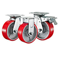 Roulettes pivotantes pour meubles, roulettes à roulement à billes de 1,5 pouce, rotation fluide, robustes, en aluminium, construction solide en TPR, ensemble